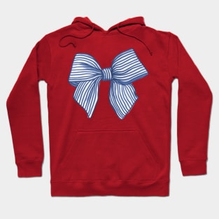 Coquette Navy Blue Bow Hoodie